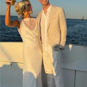 Bridal Overlay Slip Dress Open Back